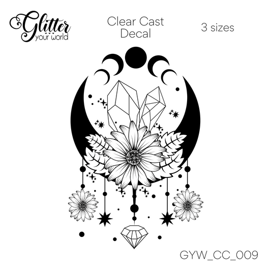 Flower and Moon CC_009 Clear Cast Decal