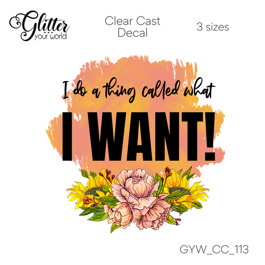 What I Want CC_113 Clear Cast Decal