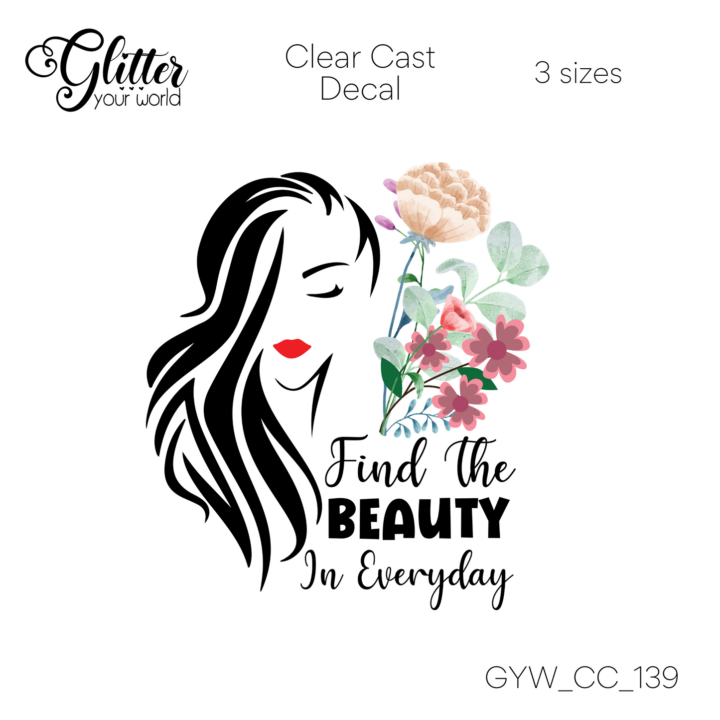 Find The Beauty CC_139 Clear Cast Decal