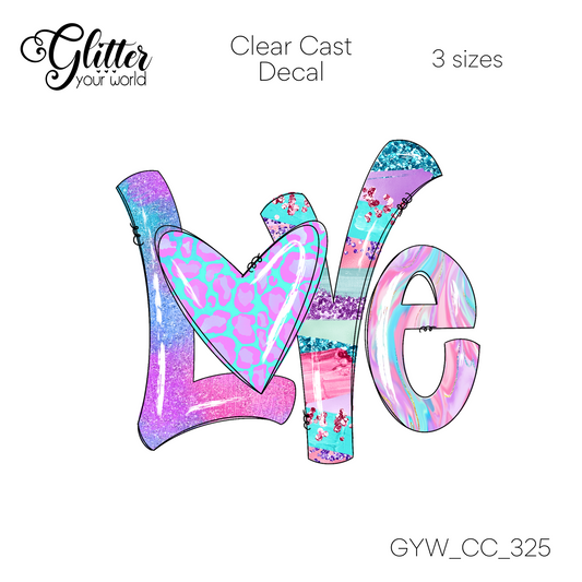 Love CC_325 Clear Cast Decal